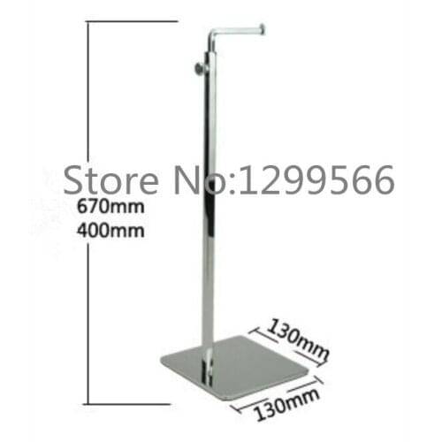 2pcs Free shipping Mirror Stainless steel bags display rack Hair accessories display adjustable handbag display stand rack