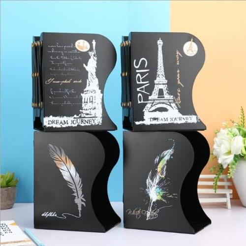 2019 Fashion Kawaii Metal Extend Book Magazine Bookends Desk Organizer Bookshelf Holder For Children School Office Stationery