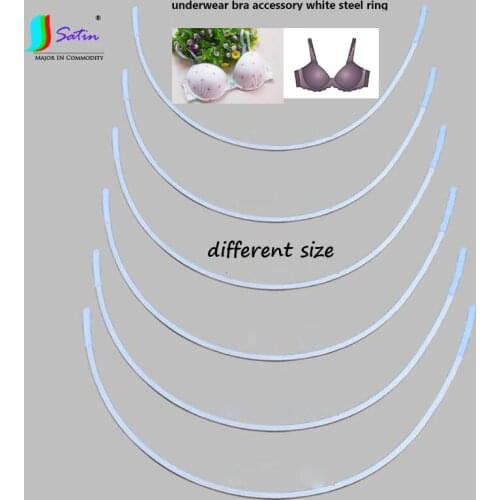 300 Pairs Women Underwear Bra Accessory White Stainless Steel Ring,Bra Decoration Accessory White Semicircle Steel Ring A0026L