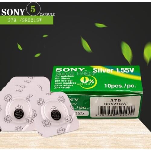 5x SONY AG0 1.55V Coin Cell Batteries V379 V520 280-59 GP379 SR63 AG0 618 JA LR521 379 SR521SW D379 Watch Battery