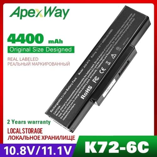 4400mAh laptop battery for ASUS K73 K73S K73SV N71 N71J N71JA N71JQ N71JV N71V N71VG N71VN N71YI N73 N73F N73G N73J N73JF N73JG