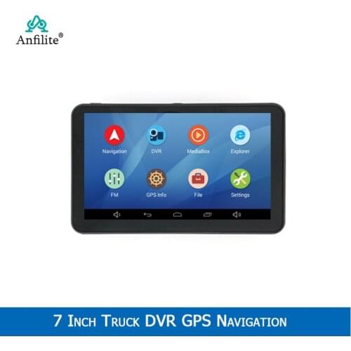 Anfilite 7 inch Android Car Truck GPS Navigation 512M 16GB DVR Video recorder AV-IN support reversing camera with free Maps