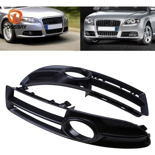 POSSBAY Car Sport Side Grilles for Audi A4 B7 Sedan/Avant/Cabrio 2005-2009 Car Exterior Accessories Front Lower Grill Grille