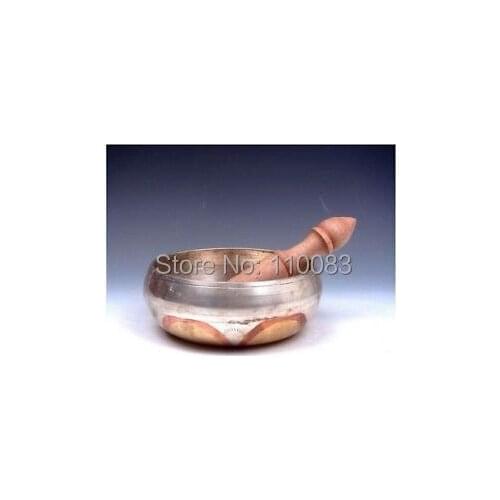Heap price Factory direct Rare Vintage Tibetan Copper Gold Gilt Large Singing Bowl Antique Metal Wholesale