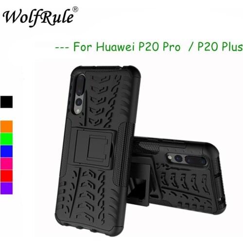 WolfRule Huawei P20 Pro Cover Dual Layer Armor Back Case For Huawei P20 Pro Case For Huawei P20 Plus Accessories Phone Bag 6.1"
