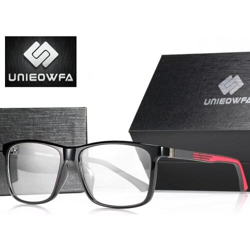 Clear Transparent Glasses Frame Men Optical Myopia Eyeglasses Frame Men Prescription TR90 Square Spectacles Frame Korea Eyewear