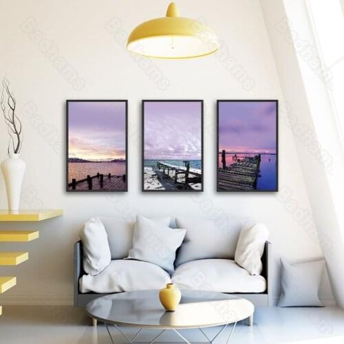 Living Room Decoration Painting Modern Minimalist Bedroom Bedside Painting Purple Dream Peaceful Sleep Landscape Painting