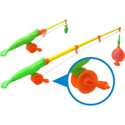 ChildrenS Funny Random Color 39Pcs Plastic Magnetic Fishing Toys Set Baby Bath Toy Fishing Game Kids For Indoor Outdoor Toys