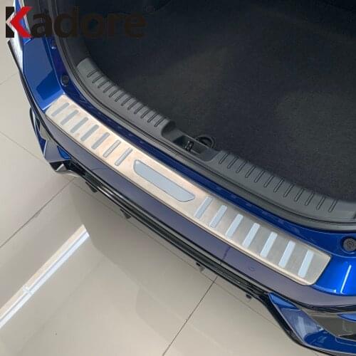 For Honda Civic 2020 2021 Stainless Steel Rear Trunk Bumper Cover Trim Tailgate Door Sill Plate Guard Car Styling Accessories