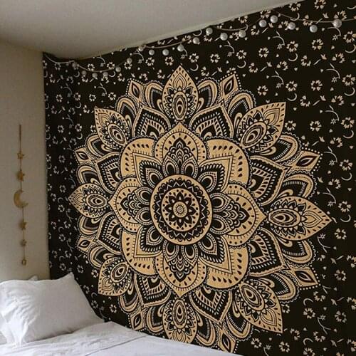 Mandala tapestry macrame wall tapestry Wall Hanging Bohemian Beach Mat Polyester Thin Blanket Yoga Shawl Mat Blanket