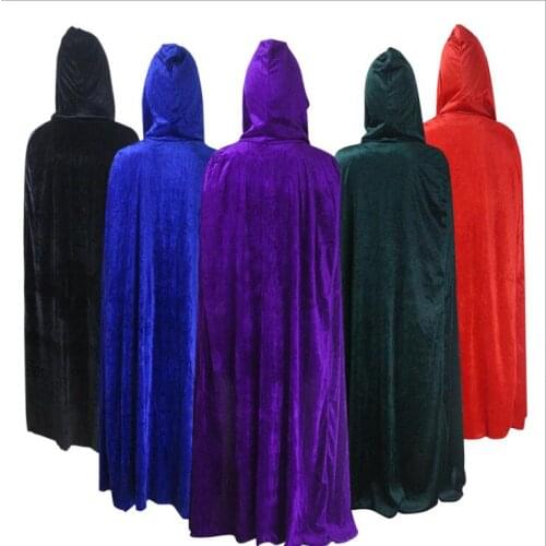 Halloween Costume wrap Black Cape wizards Robe Adult horror death vampire witchs Cloak