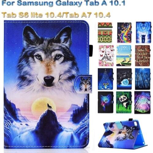 Cute Case For Samsung Galaxy Tab a 10.1 T580 T510 S6 Lite P610 Tab A7 T500 10.4 Cover Shell Tablet Stand Fundas Free Touch Pen