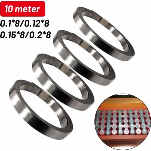 Nickel Sheet 0.2*8*10M 18650 Li-ion Battery Plated Steel Nickel Sheet Belt Strip Cell Spot Welding Machine