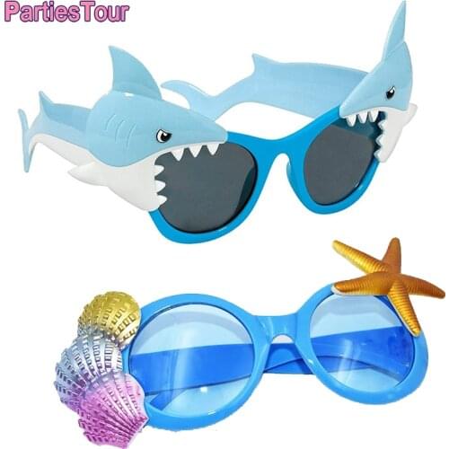 Shark Glasses Party Favors Shark Photo Booth Props Ocean Pool Party Supplies Baby Shark Eyeglasses Shark Themed Birthday Party