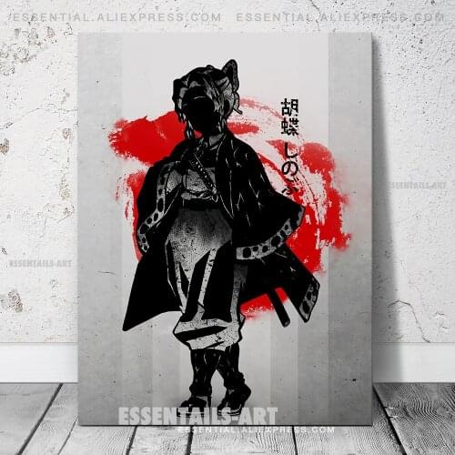 Shinobu Kocho Kimetsu no Yaiba Anime Poster Canvas Wall Art Painting Decor Pictures Bedroom Living Room Home Decoration Prints