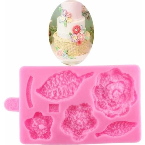 Fondant Cake Silicone Mold Leaves Flowers Shape Mould Baking Cake Decoratiing Tools Sugar Craft Mold New Arrivals 2019