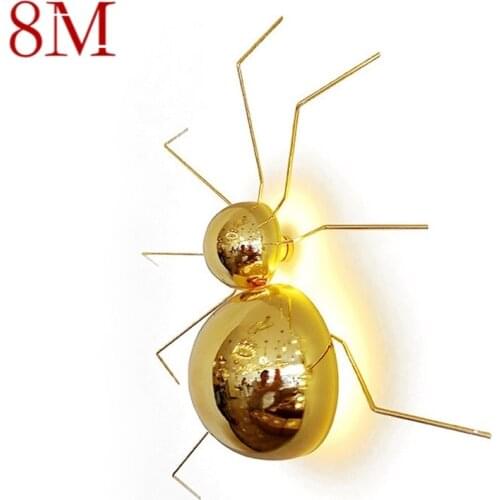 8M Modern LED Wall Lamps Fixture Golden Spider Creative Decorative Sconces For Home Bedroom Living Room Dining Room Children