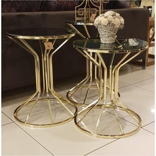 Modern Marsılya 3 Pcs Zıgon coffee tables table basse furniture living room table
