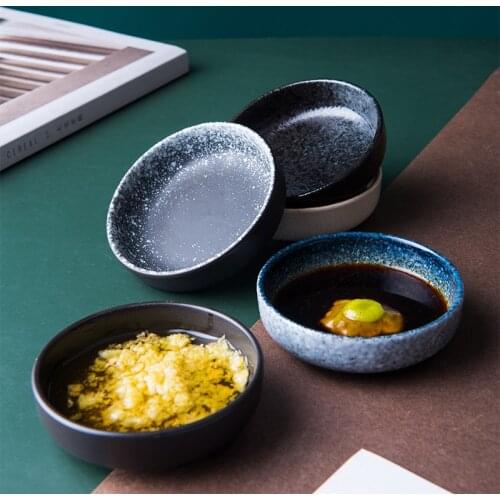 Seasoning hot Sauce Dish cup Ceramic Plate Small Dish Plates Butter mustard Sushi Vinegar Soy Dishes Kitchen Porcelain Saucer