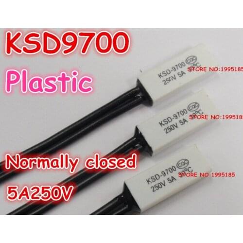 10pcs KSD9700 5A250V 45 Degree 45 C Celsius (N.C.)Normally closed type Temperature Switch Thermostat Thermal Protector Plastic