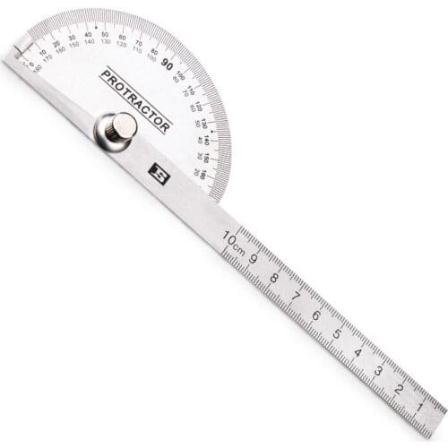 SIJIBOSI 6" metric stainless steel angle protractor 180 degree adjustable