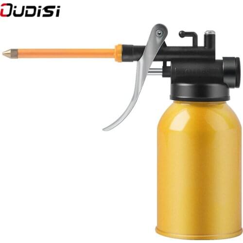 High Pressure Machine Oil Can 250/350/500ML Plastic Hose Resistant to Copper Tip Nozzle Oiler Oil Spray Bottle Oil Can with Long