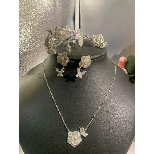 Jankelly African 2pcs Bridal Zirconia Jewelry Sets For Women Party, Luxury Dubai Nigeria CZ Crystal Wedding Jewelry Sets