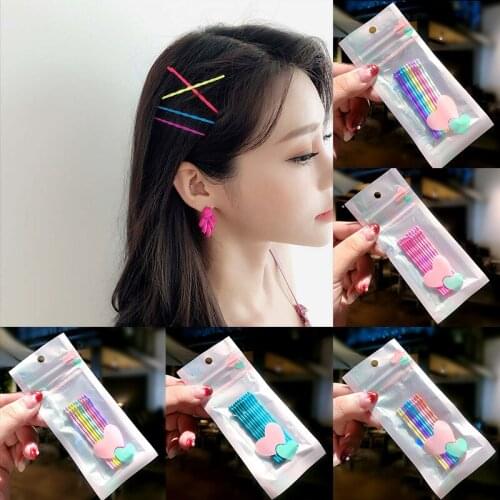 2021 New Korean Hair Clip For Women Hairpins Trendy Side Clip Girl Barrettes Hair Accessories Headwear Colourful Wave Hairgrip