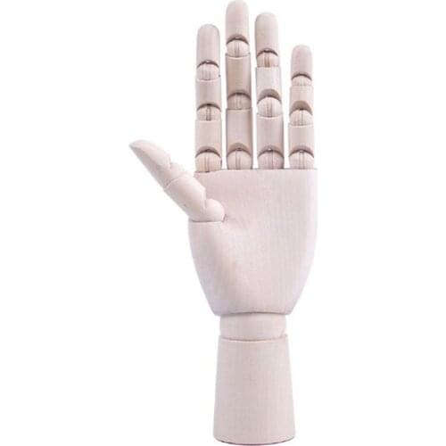 1PC Tall Wooden Hand Drawing Sketch Mannequin Model Wooden Mannequin Hand Movable Limbs Human Artist Model left hand