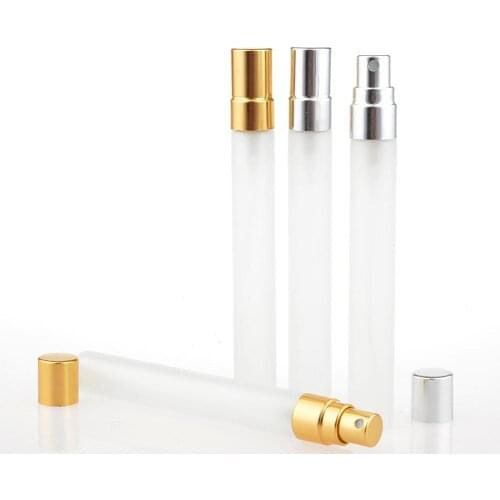 10ml Refillable Frosted Glass Empty Perfume Bottle Portable Atomiser Container