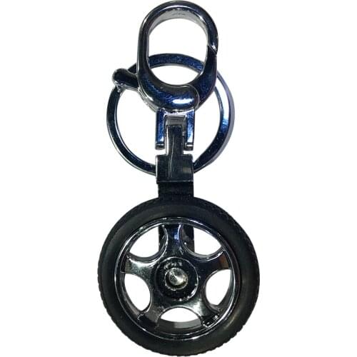 2pcs Rotatable Tire Key Chain Personalized Key Chain Creative Car Key Chain