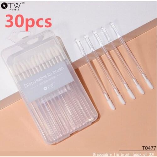 30Pcs Multifunctional Lip Brush Mini Portable Lipstick Lip Gloss Lip Glaze Brush Easy To Use Travel Home Makeup Tool TSLM1