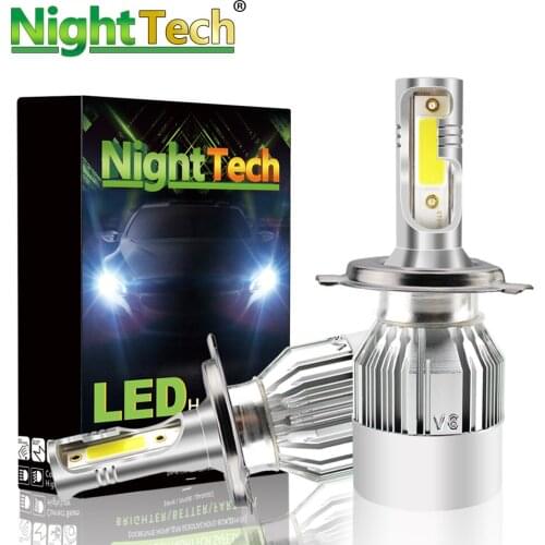 1 Pair 60W Auto fog Light H1 H7 H11 9005 9006 H4 6000K V6 Series COB Chip For Car Modification Universal LED headlamp