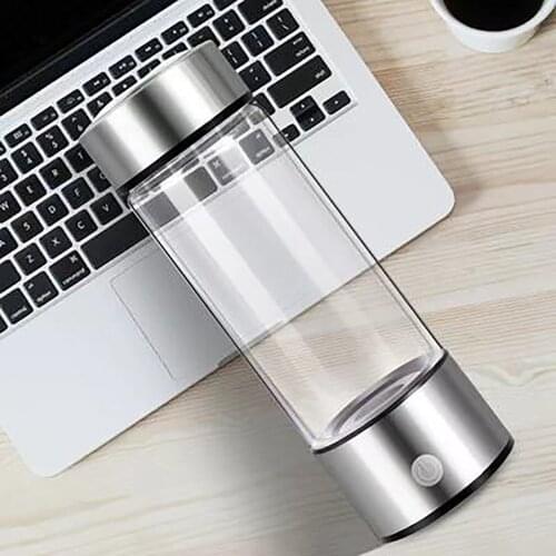 Hydrogen-Rich Water Cup Ionizer 420ML 3Mins Alkaline Maker Generator Super Antioxidants ORP Hydrogen Bottle Rechargeable