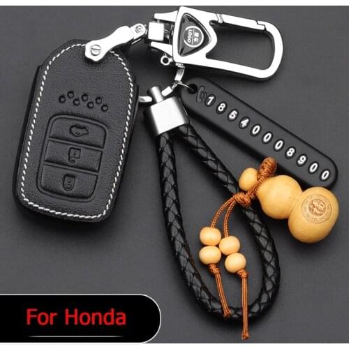 Zinc Alloy Keychain /Car Key Cover For Honda CRZ CRV URV XRV HRV Accord Civic Vezel Multi-Functional Accessories Auto Key Case