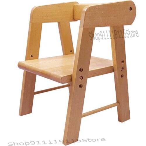 Beech Short Baby Stool Solid Wood Children Dining Chair Dining Chair Stool Lifting Bb Stool Wooden Bench