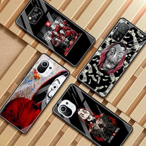 La casa de papel bella ciao Case for Xiaomi Mi 11 10T Note 10 9 9T 11i Pro 10Lite 5G Poco X3 X2 F3 F2 M2 Pro NFC Glass Cover