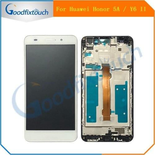 Black White LCD Display For Huawei Y6 II / Honor 5A LYO-L01 LYO-L21+ 5" Touch Screen Digitizer Assembly With Frame