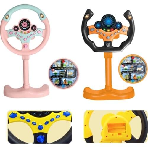 ChildrenS Car Co-Pilot Steering Wheel Simulation Simulation Maze Walking Ball Game Light Music Early Education Boy Birthday Toy