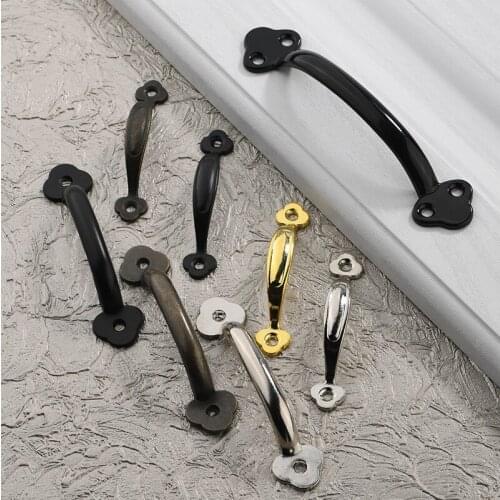 Hardware New Chinese Antique Alloy Wooden Box Drawer Clothes Cabinet Handle Bar Furniture Handles Drawer Knobs Drawer Pulls