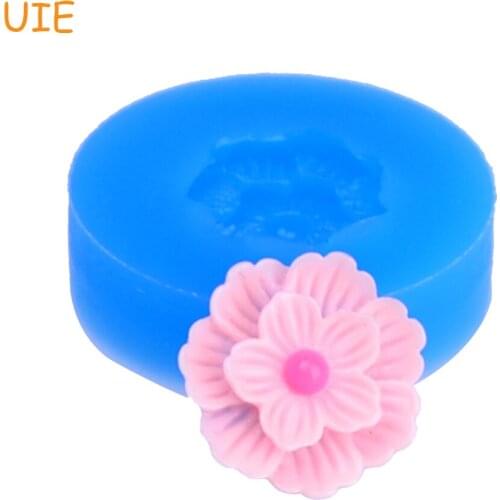 HYL164U Cute Flower Silicone Mold Sugarcraft Cake Decorating Fondant Mould Plaster Wax Casting Resins Polymer Clay