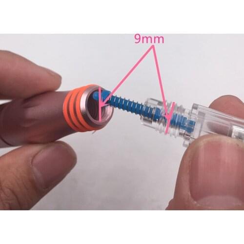 50pcs 9Pin Needle Derma Pen Bayonet Cartridge for Electric Auto charmant machine Microneedle 9 pin Nano Needles Tip