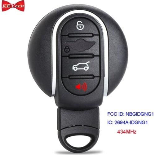 KEYECU for BMW Mini Copper 2015 2016 2017 2018 Smart Remote Key Fob 434MHz FCC ID: NBGIDGNG1