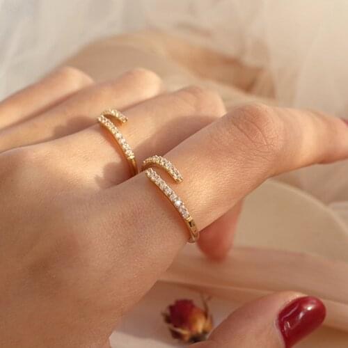 Koreas New Retro Double-layer Ring Fashion Simple Versatile Open Ring Elegant Ladies' Jewelry