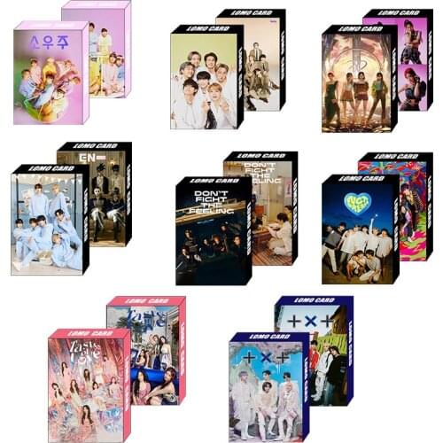 KPOP Bangtan Boys Exo Nct Aespa Twice Txt Enhypen Boxed LOMO Card Small Card Peripheral