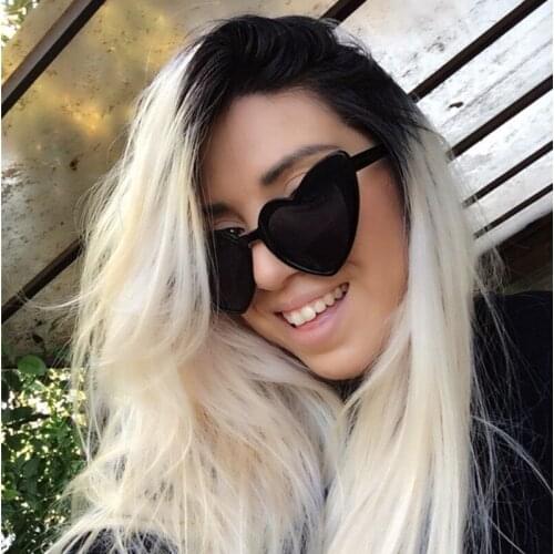 Round Sunglasses Heart Shaped Sunglasses Women Brand Designer Sunglasses Love Heart Shaped Glasses