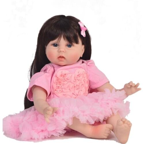 22 inch 55cm Silicone Reborn Baby Dolls Alive Lifelike Bebes Reborn Real Realistic Kids Reborn Babies Girl Toys Birthday Gift