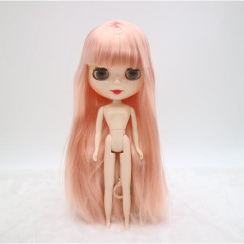 Pink hair nude doll