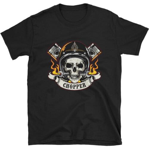 Summer Brand Adults Casual Tee Shirt Biker T-Shirt Mens Gothic Gift Skull Biker Rider Chopper Motorcycle Rock Metalfitness T