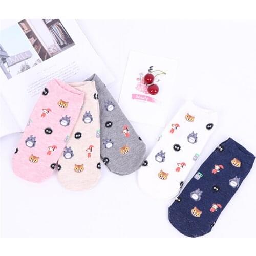 Cute Animal Cotton Socks for Female Chinchilla Summer and Spring Short Socks Women Casual Soft Funny Socks kawai